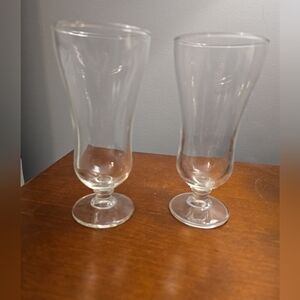 TWO Vintage   6 oz   6" Stemmed Drinking/Wine/Water/Sundae Glasses